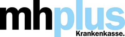 Logo mhplus Krankenkasse, wobei die Buchstaben 